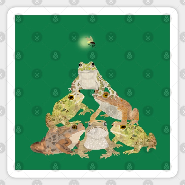 Toad Christmas Tree Sticker by ahadden